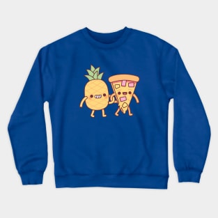 Cute Pineapple And Pizza Besties Crewneck Sweatshirt